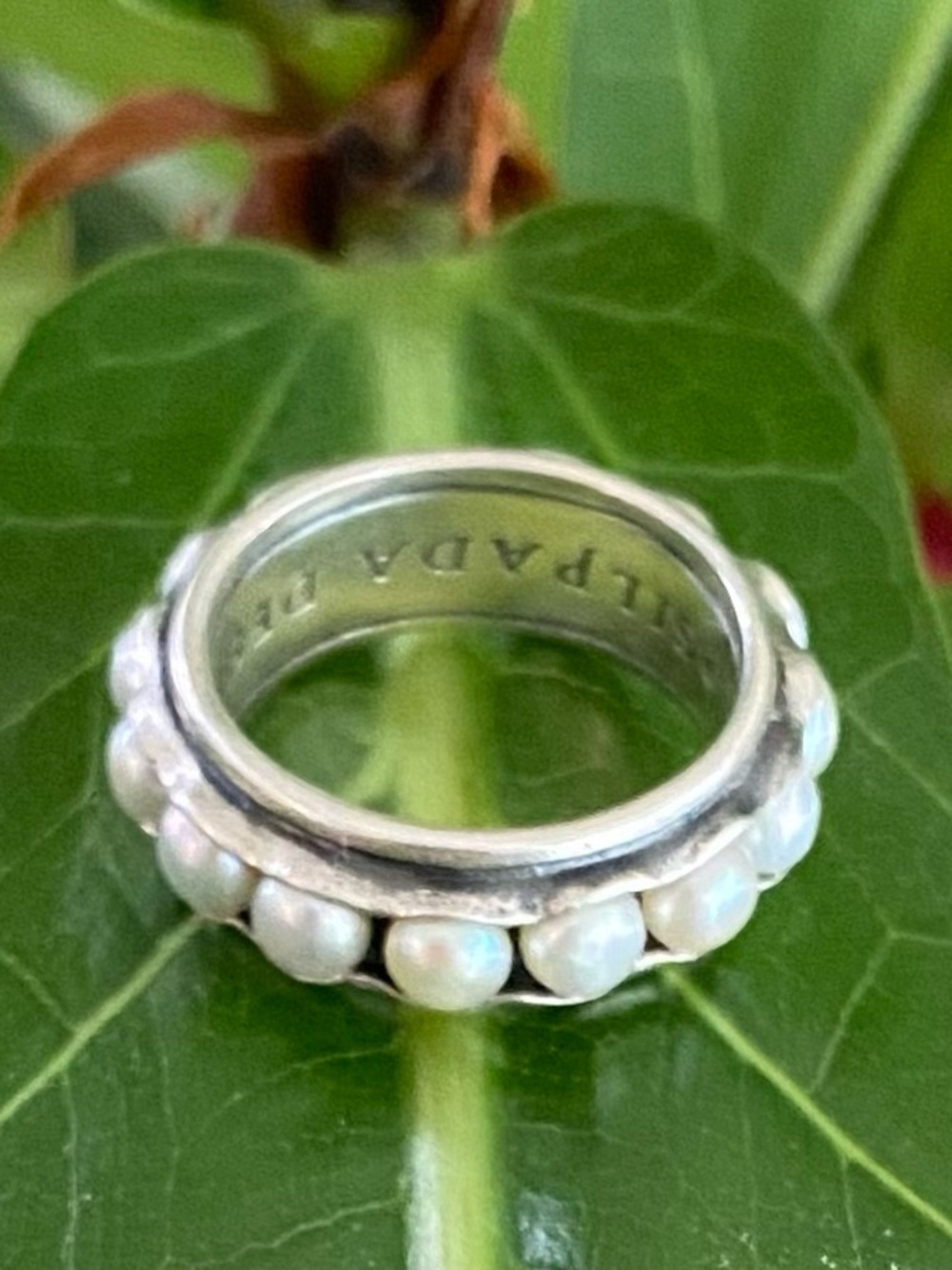 Silpada Sterling Silver Ring with White Pearls